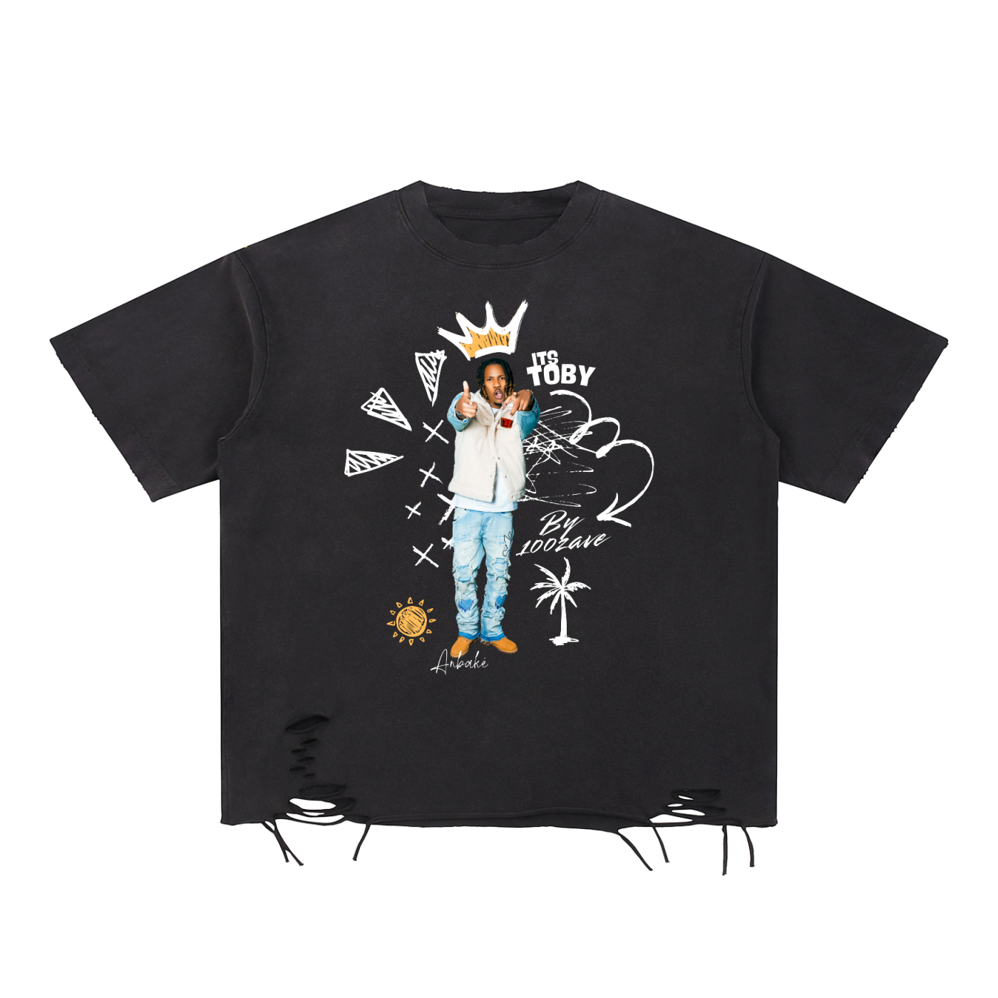 Its TOBY - Raw-Hem T-Shirt