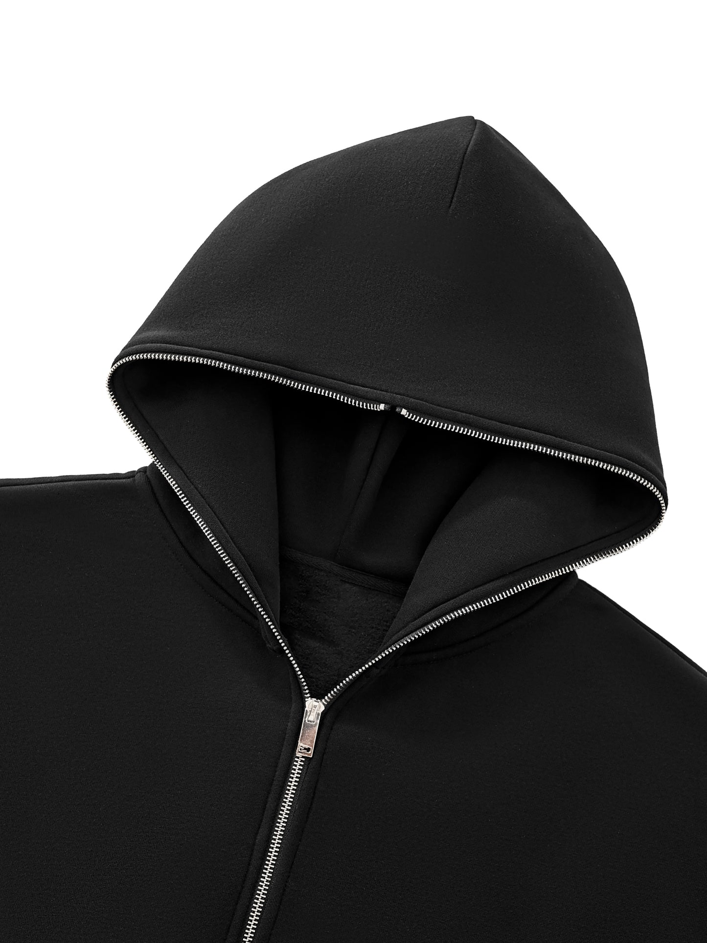 BIG ZAVE - Fleeced Full-Zip Boxy Hoodie